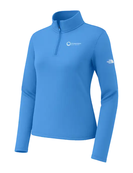 The North Face Womens Aim 1/4-Zip Light Royal Fleece w/US Anesthesia Partners Logo