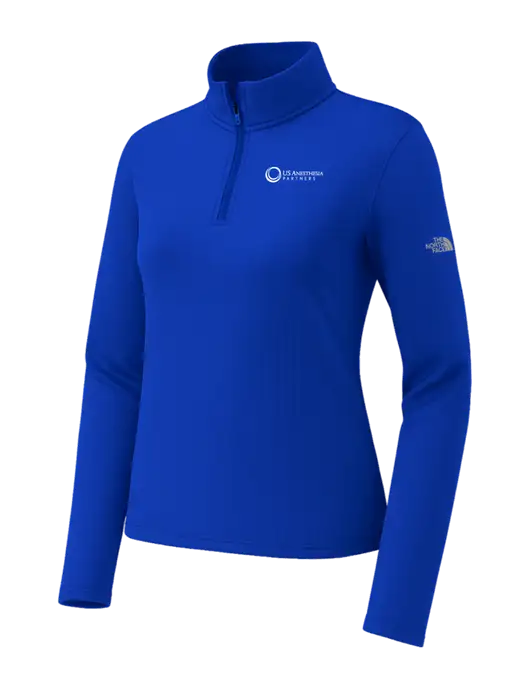 The North Face Womens Aim 1/4-Zip Dark Royal Fleece w/US Anesthesia Partners Logo