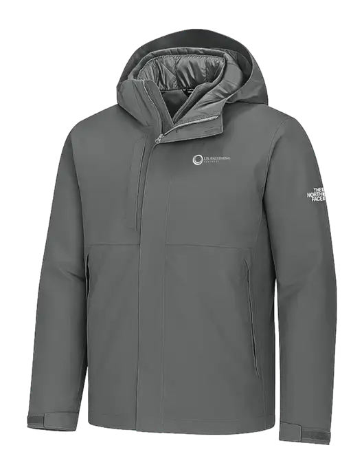 The North Face Castle Valley Triclimate 3-in-1 Dark Medium Grey Jacket w/US Anesthesia Partners Logo, US Anesthesia Partners Logo