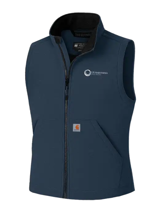 Carhartt Rain Defender Dark Navy Soft Shell Vest w/US Anesthesia Partners Logo