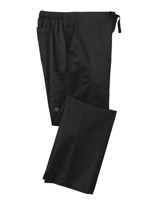 Wink Black Womens WorkFlex Flare Leg Cargo Pant w/No Logo
