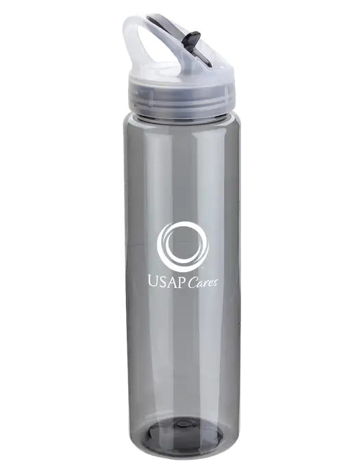 Buddy Smoke 32 oz PET Bottle with Flip Lid w/USAP Cares Logo