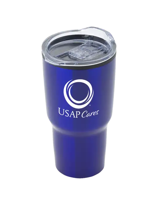 Odyssey Blue 30 oz Travel Tumbler w/USAP Cares Logo