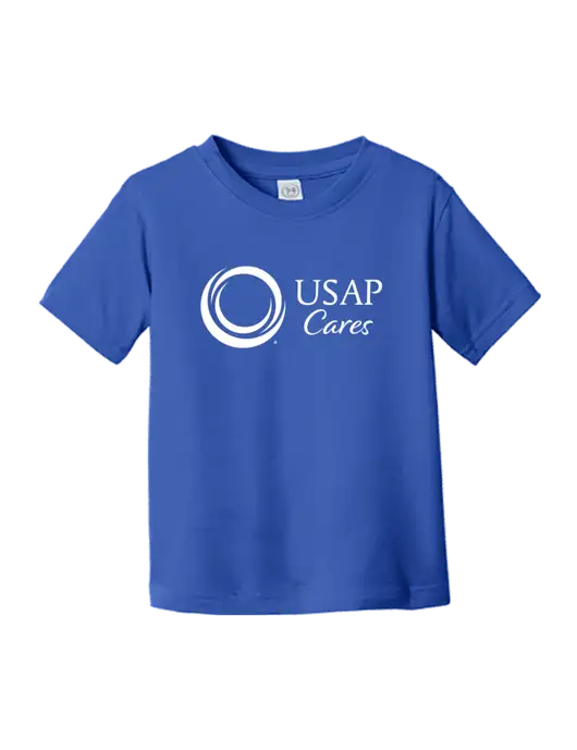 Rabbit Skins Royal Toddler Fine Jersey Tee w/USAP Cares Logo