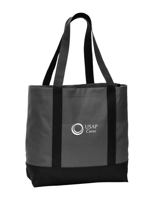 Carryall Charcoal/Black Day Tote Dark w/USAP Cares Logo