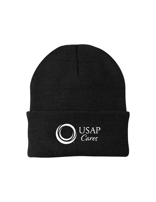 Black Knit Cap w/USAP Cares Logo