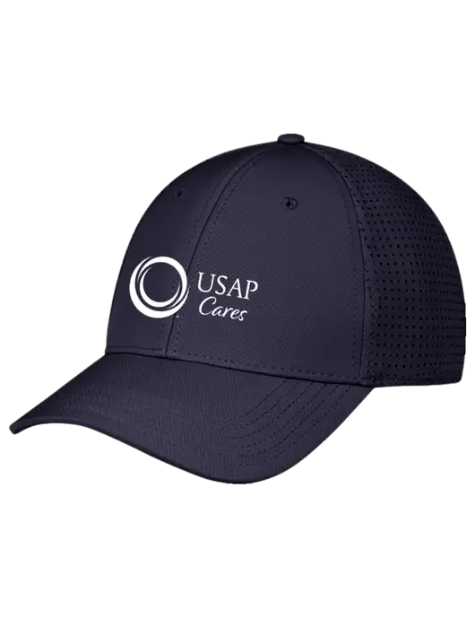 Navy Performance Stretchable Cap Hook & Loop w/USAP Cares Logo