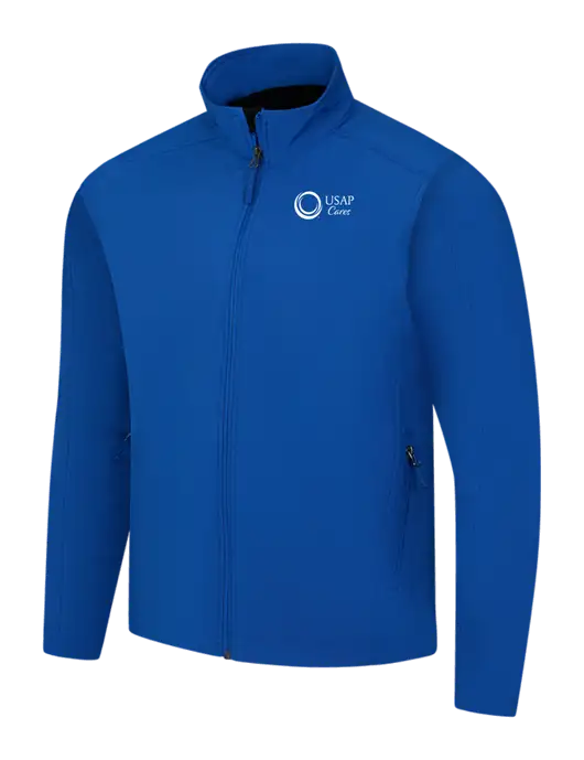 Dark Royal Core Soft Shell Jacket w/USAP Cares Logo