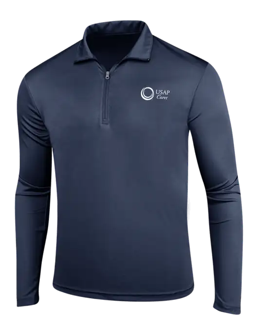 Navy PosiCharge Competitor 1/4 Zip Pullover w/USAP Cares Logo