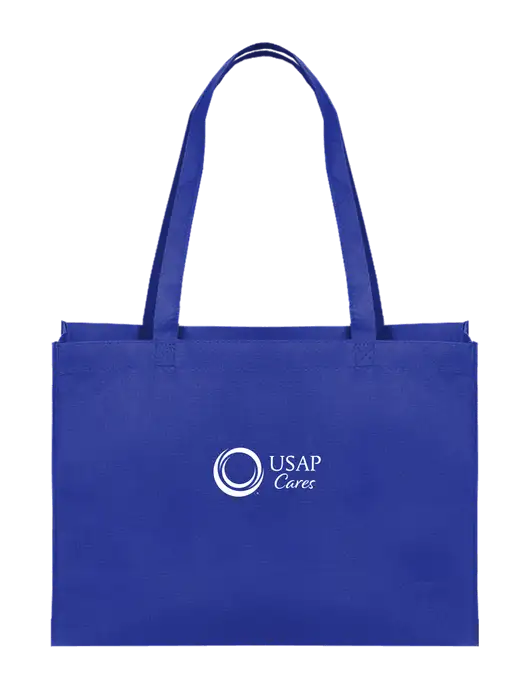 Eco Reusable Royal Tote w/USAP Cares Logo