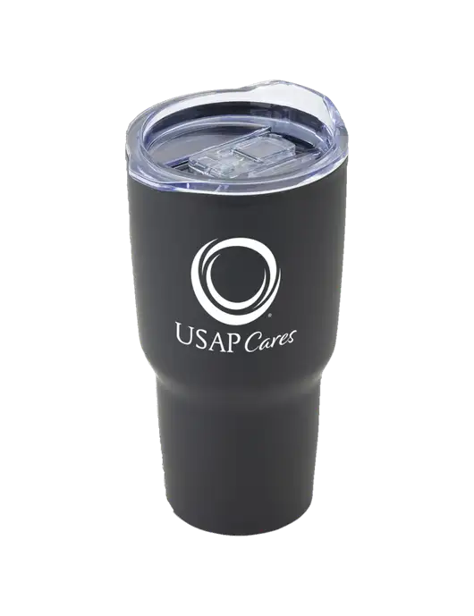 Odyssey Black 30 oz Travel Tumbler w/USAP Cares Logo