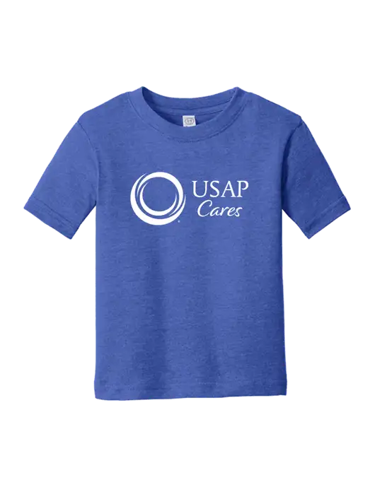Rabbit Skins Vintage Royal Toddler Fine Jersey Tee w/USAP Cares Logo