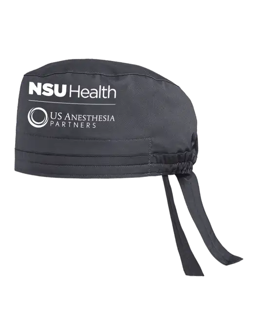 Wink WorkFlex Dark Grey Scrub Cap w/NSU Health/USAP Logo