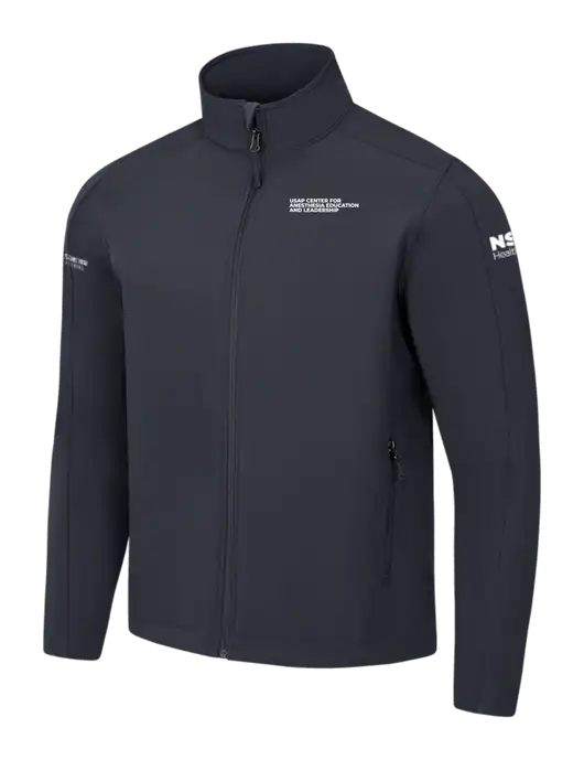 Charcoal Grey Core Soft Shell Jacket w/USAP NSU Logo, USAP NSU Logo, US Anesthesia Partners Logo