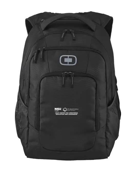 OGIO Black Logan Laptop Backpack
 w/Full USAP NSU Logo