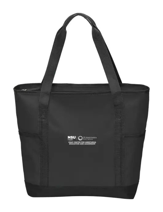 On the Go Black/Black Tote w/Full USAP NSU Logo