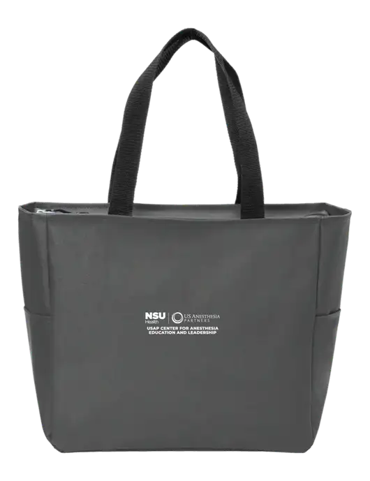 Everyday Charcoal Zip Tote Dark w/Full USAP NSU Logo
