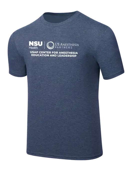 Simply Soft Navy Frost 4.5oz  Poly/Combed Ring Spun Cotton T-Shirt w/Full USAP NSU Logo