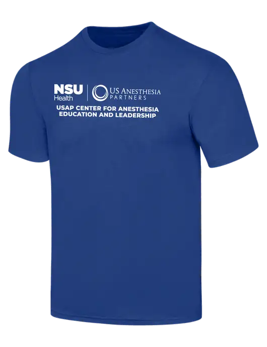 Simply Soft Dark Royal 4.5oz  Poly/Combed Ring Spun Cotton T-Shirt w/Full USAP NSU Logo