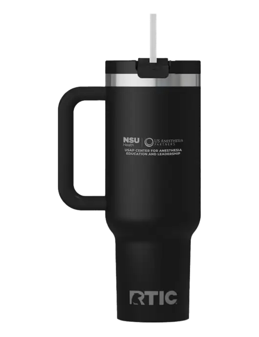 RTIC Road Trip 40 oz Black Tumbler  w/Full USAP NSU Logo