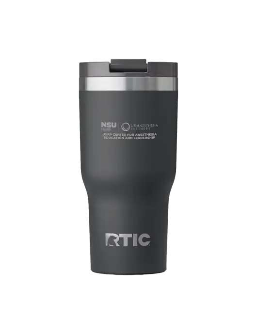RTIC Essential 20 oz Charcoal Tumbler w/Full USAP NSU Logo