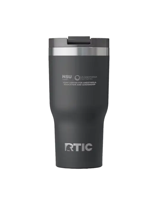 RTIC Essential 20 oz Charcoal Tumbler w/Full USAP NSU Logo